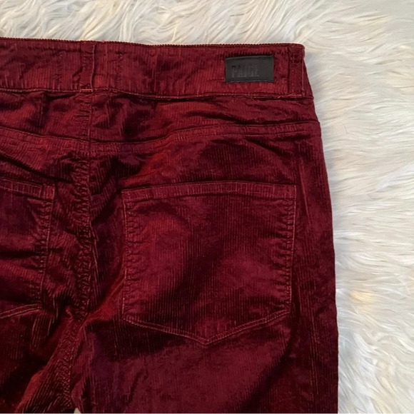 PAIGE Hoxton Ultra Skinny Velvet Corduroy Pants Dark Currant Women’s  27 - Picture 13 of 13